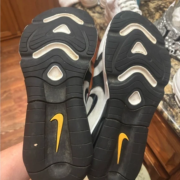 Black and White Chunky Sneakers with Cushioned Sole - Picture 6 of 6